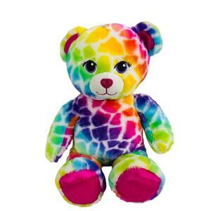 Build A Bear Wild Style‎ Rainbow Safari Bear 17" Plush Stuffed Animal